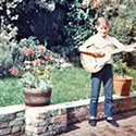 12 year old Jo with his first guitar